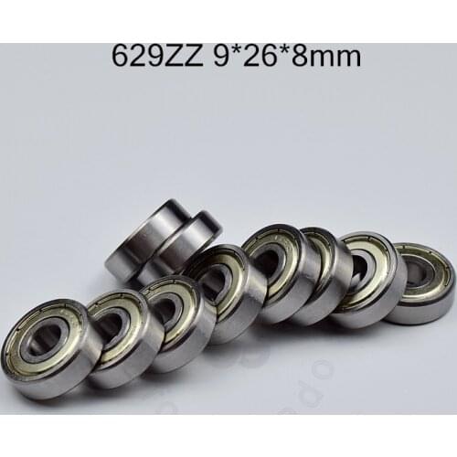 629ZZ 9*26*8(mm) 10pieces bearing ABEC-5 bearings 10pcs metal Sealed Bearing 629 629Z 629ZZ chrome steel bearing