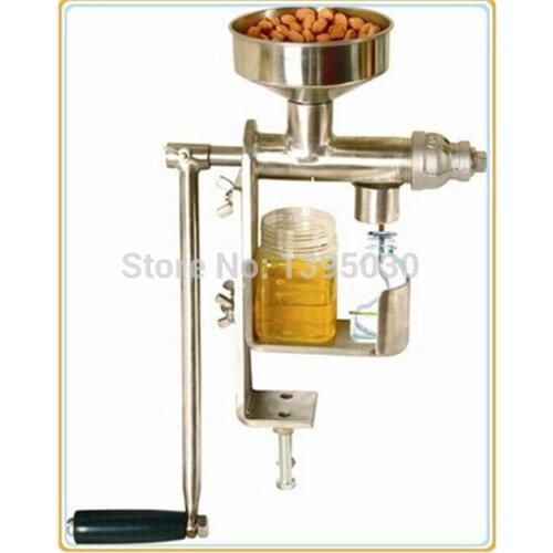 HY-03 Household Manual Oil Press machine 304 Stainless Steel squeeze machines for Peanut/soybean/tea seed/sesame/rape seed ect