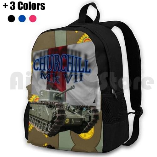 Churchill Vii Outdoor Hiking Backpack Riding Climbing Sports Bag Tank Combat Vehicles Great Britain Military Ideas England