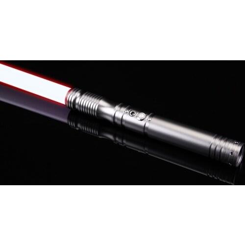 SaberFeast Cosplay Lightsaber RGB Heavy Dueling Saber 1 inch Blade Metal Handle FOC Blaster Coupler Toys Gift-TS013