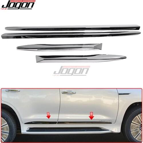 Car Styling ABS Chrome Car Side Door Body Protector Molding Cover For Lexus LX570 2016-2020 Car Accessories