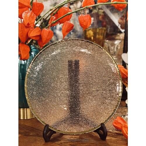 Dinner Plates Service Tableware For Serving Snack Salad Candy Fruit Coffee Cake Glasses Bread Tray Bowl Luxury Sousplat Dish