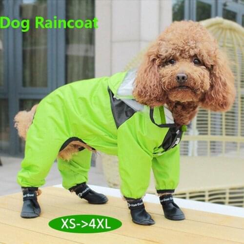 Dog Raincoat for Big Dog Water 8 Size Waterproof Polyester Reflective Hooded Rain Coat Dog Pet Raincoat Chihuahua French Bulldog