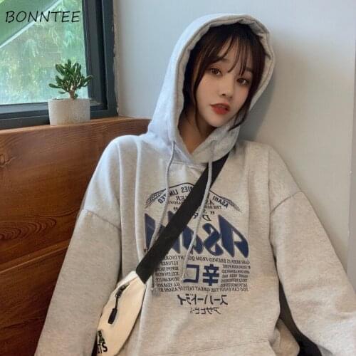 Sweatshirts Women Kangaroo Pocket Soft Fashion Clothing Simple Spring Ins Letter High-quality Female Holiday Streetwear Harajuku