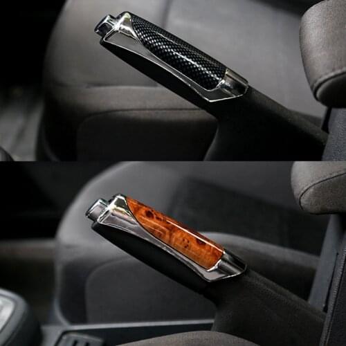 Universal Car Hand Brake High Quality ABS Smooth Brand New Comfortable Carbon Fiber Style Protector Decor Cover SUV Accessory
