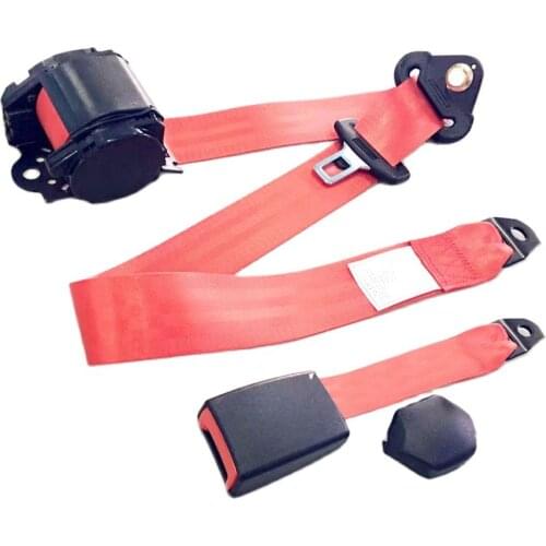 Universal Red Car Seat Belts Safety Belt Extender Extension Buckle Adujstable Shoulder Seatbelt for 1Piece Seat Set