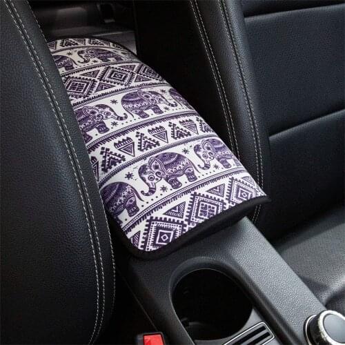 Elephant Universal Fit Soft Comfort Center Console Armrest Cushion for Car Stylish Pattern Design Car Armrest Cover For Volvo