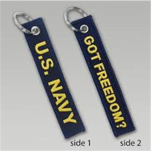 United States Air Force USAF Armed Forces Gear US Navy Got Freedom? Fabric Embroidered Key Chain