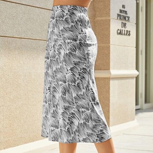High Waist Elegant Women Summer A-Line Long Skirt Women Vintage Skirt Wome Harajuku Befree Vadim