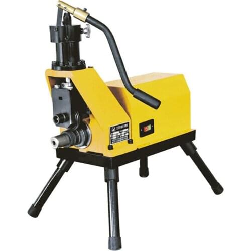 2-12 inches iron Tube 220v / 380v Stainless Steel Pipe Electric Hydraulic Tools With Roller Rolling Slotted Grooving Machine