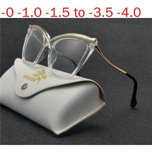 Prescription Computer Glasses Women Frame Optical Anti Blue Clear Eyeglasses Frame Retro Cat Finished Myopia glasses Frame NX