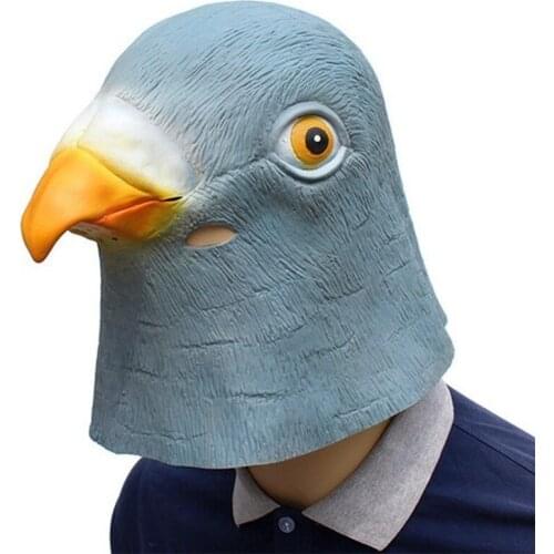 1PC Pigeon Mask Latex Giant Bird Head Halloween Cosplay Costume Theater Prop Masks for Party Birthday Decoration New Mask
