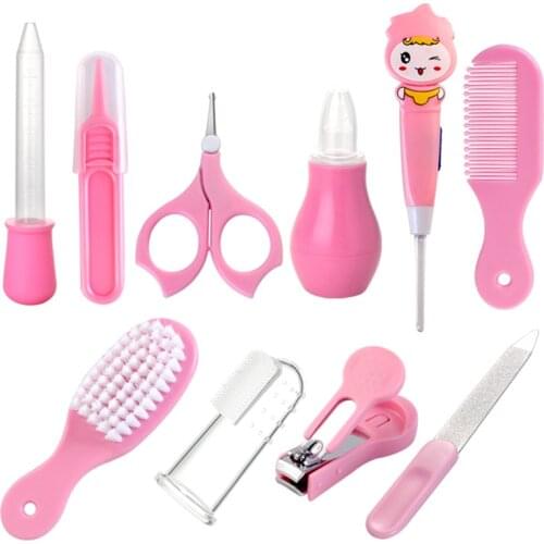 10Pcs/Set Baby Nail Trimmer Healthcare Kit Portable Newborn Nail Clipper Safety Care Set Healthcare Accessories