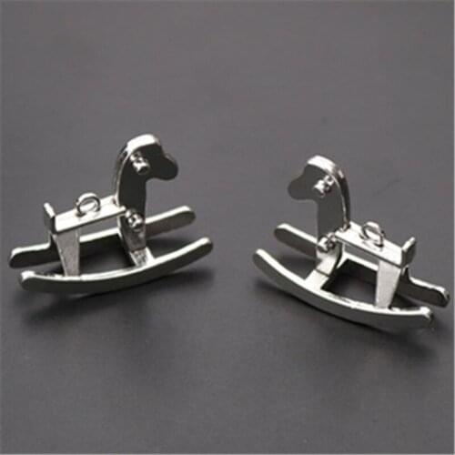 3pcs Silver Color 3D Metal Sheep rocking chair glamour Necklace Keychain DIY Vintage jewelry Handmade Charms Alloy Pendants