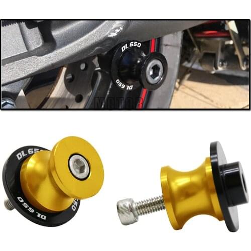 8MM Swingarm Sliders Spools For Suzuki DL650 V-Strom 2004-2013 Motorcycle Rear Swing Arm Stand Screws Slider DL 650 V Strom M8