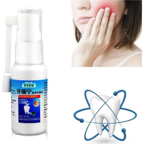 20ml Bacteriostasis Toothache Spray Remove Periodontitis Pain Worms Tooth Teeth Oral Sprays Dental Cavities Care Cleaning R T5F8