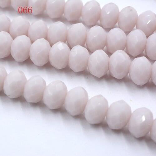 FLTMRH Milk Colors 4mm 140pcs Rondelle Austria faceted Crystal Glass Beads Loose Round Beads for Jewelry Making