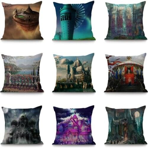 Cool Place Printed Pillow Cover Decorative Cushion Covers Throw Pillow Case for Home Sofa Decorations Linen Pillowcase 45x45