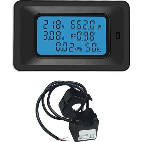 100A Digital Power Meter Tester LCD Accurate Voltmeter Ammeter KWh Watt Energy Meter Voltage Current Power Monitor