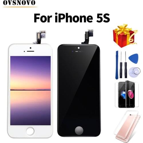 All tested LCD pantalla For iPhone 5s Display Touch Screen Replacement Assembly For iPhone 5 6+Tempered Glass&Tool No Dead Pixel