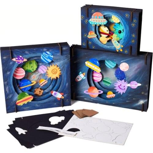 Diy Starry Sky Graffiti Handmade Toys Coloring Handmade Dinosaur Animal Toys Childrens Early Education Cognitive Decoration Toy