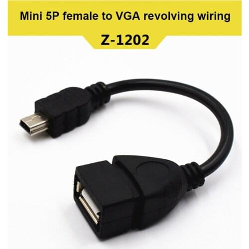 Etmakit Mini USB 5P Male to OTG USB Female Car Adapter Data Cable for Video Camera Audio Tablet CD GPS NK-Shopping