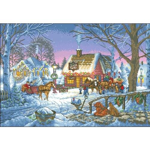 Top Quality Beautiful Lovely Counted Cross Stitch Kit Sweet Memories Memory Christmas Winter Snow dim 8816