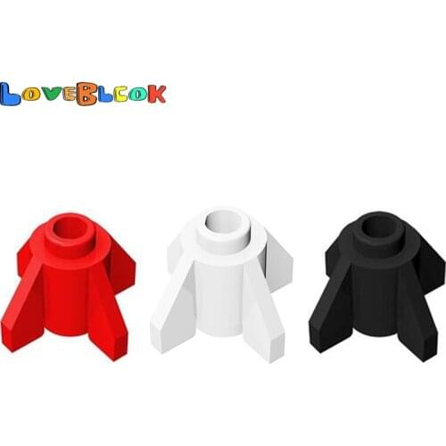 Brick 1x1 Round with Fins Building Blocks Assembles MOC Technical Parts DIY Toys Creative For Kid 4588 / 52394 10pcs/Lot