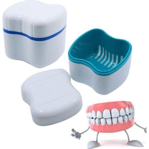 Health Care Denture False Teeth Cleaning Tool Box Storage Case Basket Container New