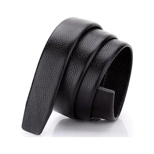 Mens Leather Ratchet Belt Strap 3.5cm wide Without Buckle