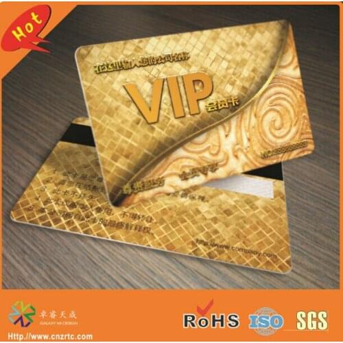 New! high quality CR80 black high-co strip panel plastic magnetic card