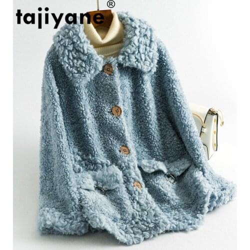 Real Fur Coat Wool Jacket Autumn Winter Coat Women Clothes 2021 Korean Vintage Sheep Shearling Women Tops Suede Lining ZT3738
