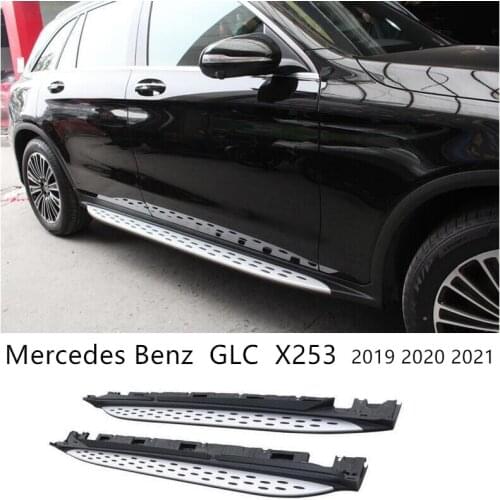 For Mercedes Benz GLC X253 2019 2020 2021 Running Boards Side Step Bar Pedals High Quality Nerf Bars Auto Accessories