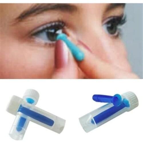 Portable Contact Lens Inserter For Hard /RGP and Soft Remover Halloween Blue Makeup Tools