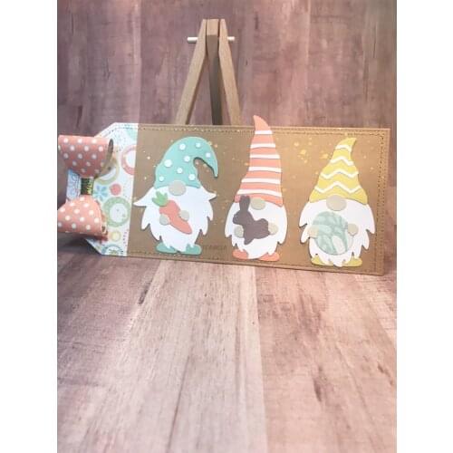 Gnome Cutting Dies Carrot Egg Bunny Easter Mold Decoration Scrapbook Paper Craft Knife Mould Blade Punch Stencils