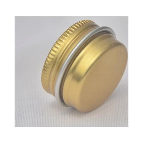 100pcs/lot 5g Empty Gold Aluminum Pot Jars Cosmetic Containers With Lids Eye cream hair conditioner Tin Jar Pot Cosmetic Metal