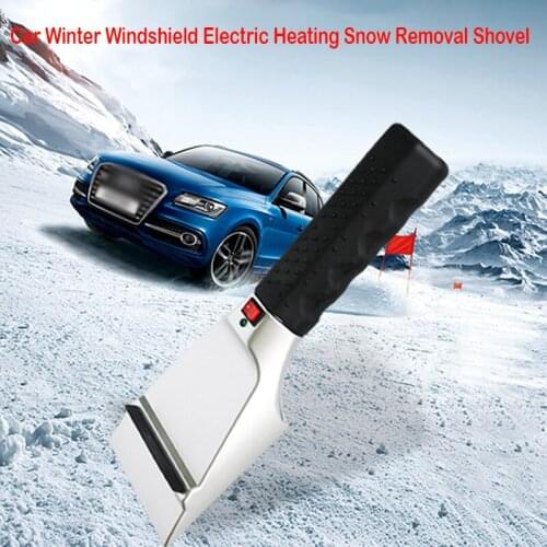 12V Electric Heated Car Ice Scraper Automobiles Cigarette Lighter Snow Removal Shovel Windshield Glass Defrost Clean Tools New