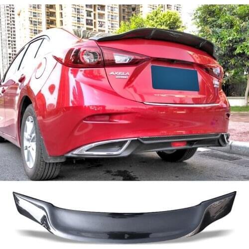 Car Trunk Spoiler Carbon Fiber Auto Rear Trunk Wing R Style Refit Accessories Spoiler For Mazda 3 Axela 2014-2017