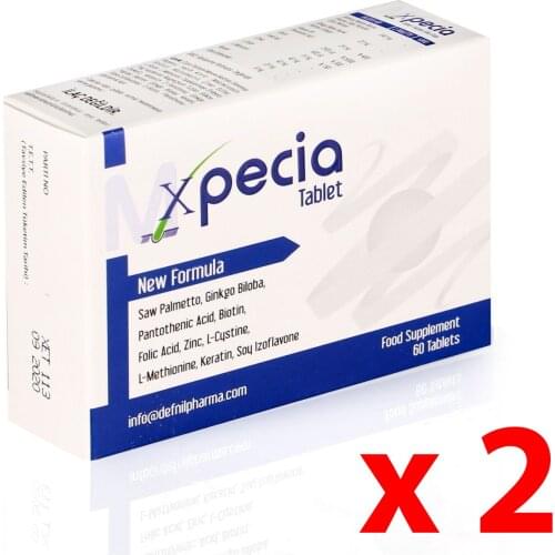 2x Xpecia FOR MEN 750mg X 60 TABLET FOR HAIR LOSS TREATMENTS Perfect Support for Your Hair Hair Care Herbal Food Supplement