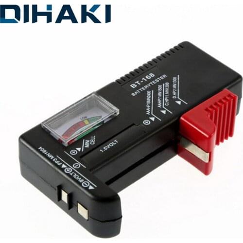 Battery Voltage Tester Button Cell Voltage Meter 1.5V 9V Universal for AA AAA 9V Button Multiple Size Battery Volt Checker