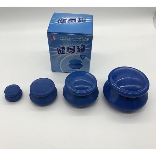 4Pcs Vacuum Cans Suction Cups Massage Anti Cellulite Vacuum Family Body Massage Helper Rubber Can Cup Health Care Tank Device