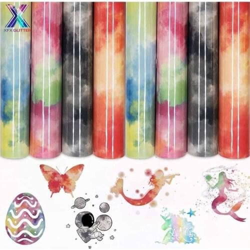 XFX HTV Free Shipping 25*150cm Cricut Changing Clouds Color PU Heat Transfer Vinyl Heat Cricut Press Machine Tshirt Iron on HTV