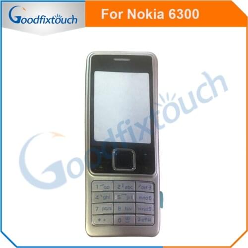 For Nokia 6300 Back Battery Cover Rear Cover Glass Housing Case With Keypad Keyboard Replacement Parts