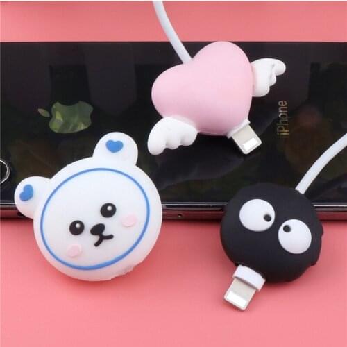 Cable Protective Cover Data Line Anti-Breaking Silicone Creative Usb Charging Wire Winder Organizer Cord Decoration For IPhone11