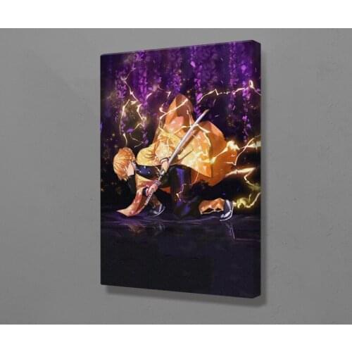 Zenitsu Agatsuma Kimetsu no Yaiba wall Art canvas decoration poster prints For living room home bedroom decor painting