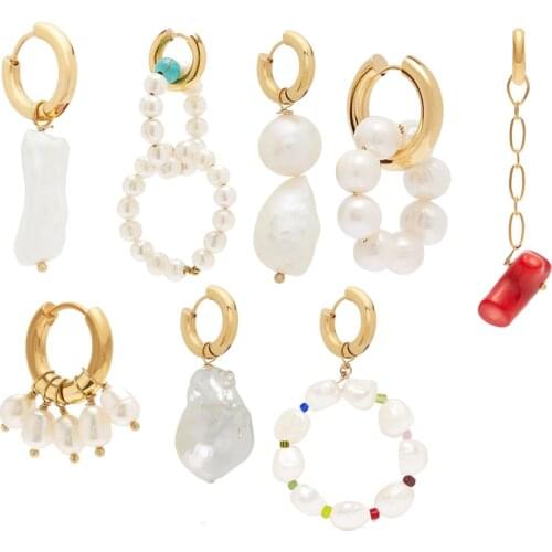 New orecchini kolczyki damskie women accessories freshwater pearl long earring drop dangle pendientes bijoux femme 2019 jewelry