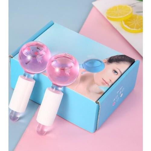2pcs Facial Globes for Massage Tool Face Roller Cold Skin Massagers Tightening Reduce Puffiness and Dark Circles Enhance