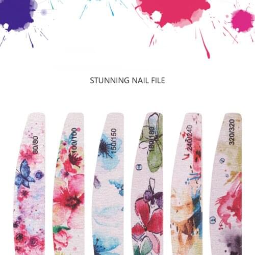 25Pcs/Lot Hight Quality 80/100/150/180/240/320 Nail File Colorful Buffer Block Polish Manicure Polishing Files Newest