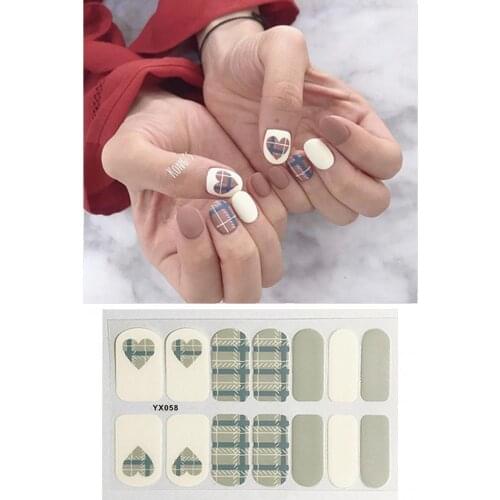 3Pcs Women Cartoon Waterproof Nail Art Stickers Full Cover Wrap Manicure Decor DIY Decoration Tips Nail Accessories