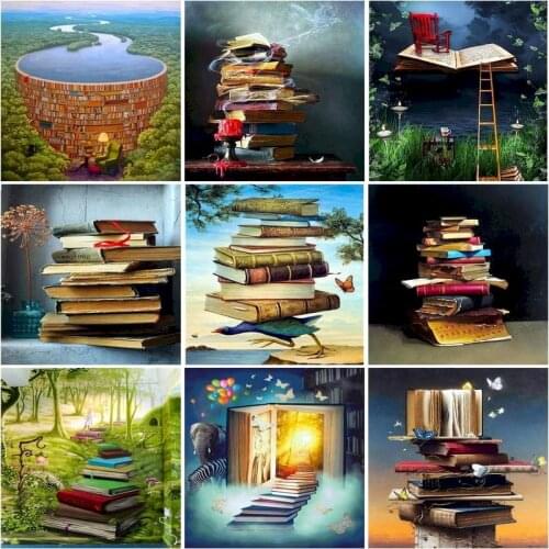 Abstract Book Picture Diamond Embroidery Cross Stitch Kits 5D DIY Diamond Mosaic Diamond Painting Home Decor Handmade Art Gift